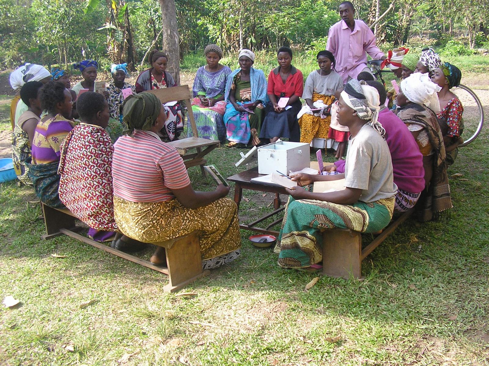 Women participating in BASU savings and financial literacy training